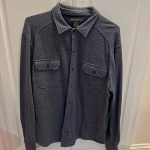 Ecoths Gray Long Sleeve Button Down Shirt Men’s Size XL